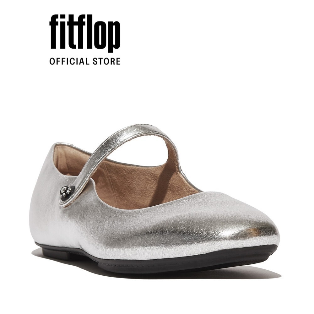 Giày Búp Bê Da Mềm DELICATO Kiểu Mary Janes - Silver - FOT - IH4-011