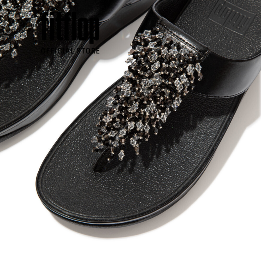 Dép Xỏ Ngón Nữ FitFlop RUMBA - All Black - FL14 - DR7-090
