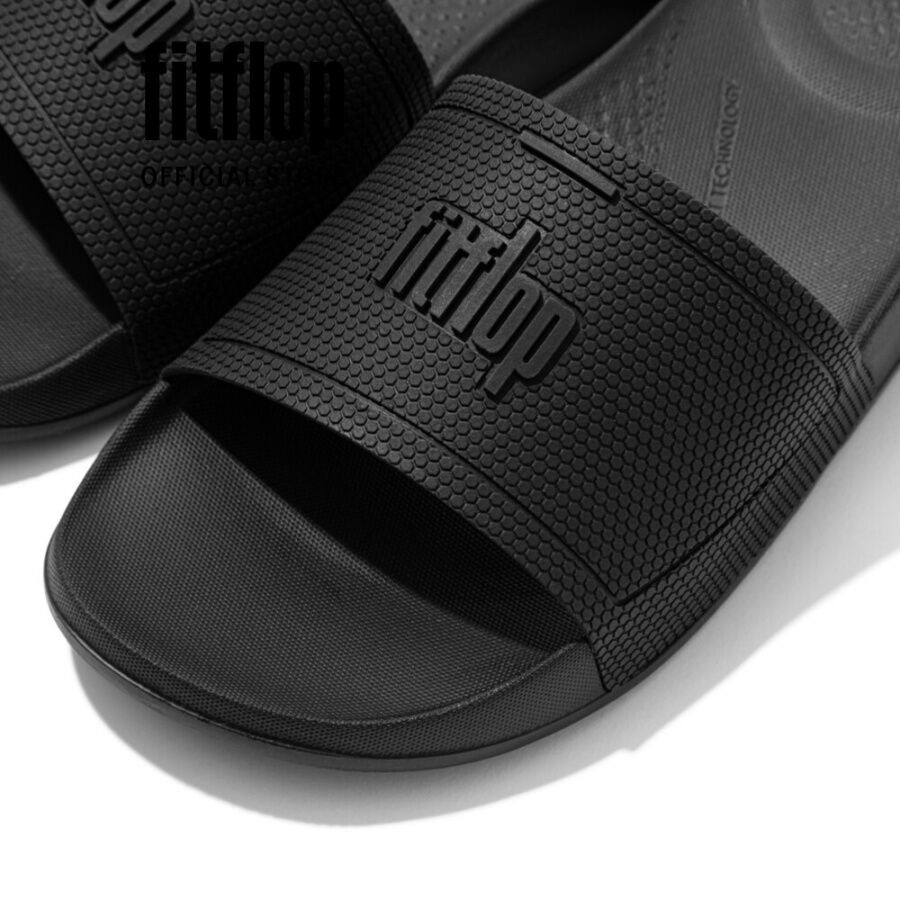 Dép Quai Ngang Nữ FitFlop IQUSHION - All Black - FOT - EQ3-090