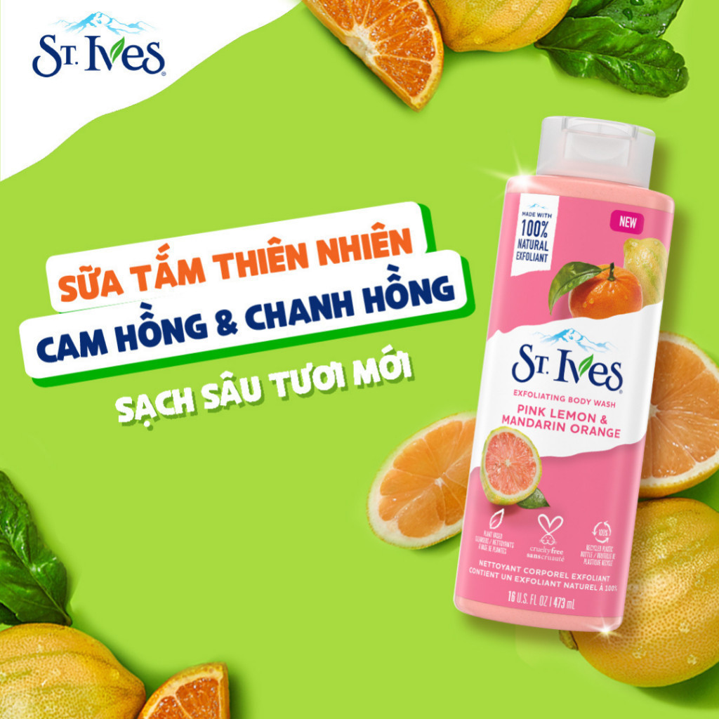 Sữa tắm ST.IVES 450ml (tùy chọn mùi)