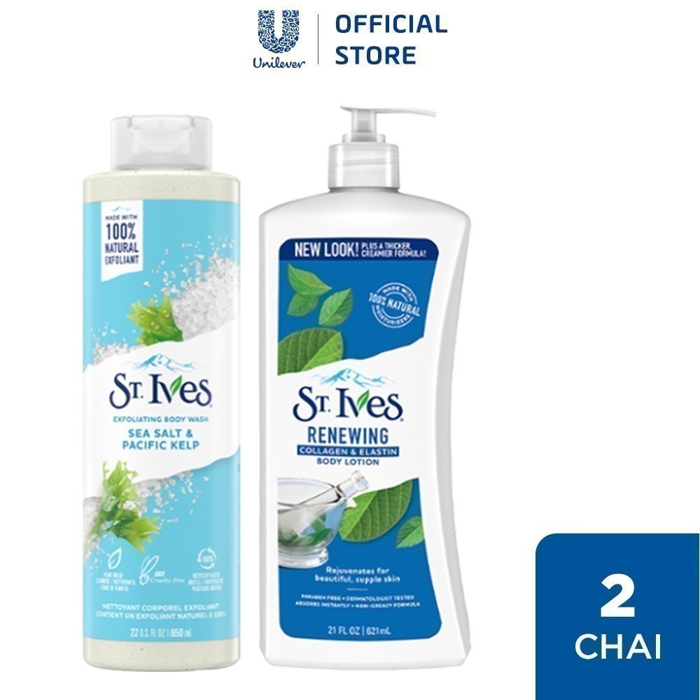Ảnh Combo Sữa tắm và Sữa dưỡng thể ST.IVES (650ML + 621ML) (Tuỳ chọn) 1
