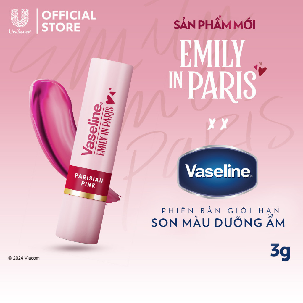 [New] Combo 2 Son dưỡng môi Vaseline Emily Paris 3g (Paris Parisian x2)