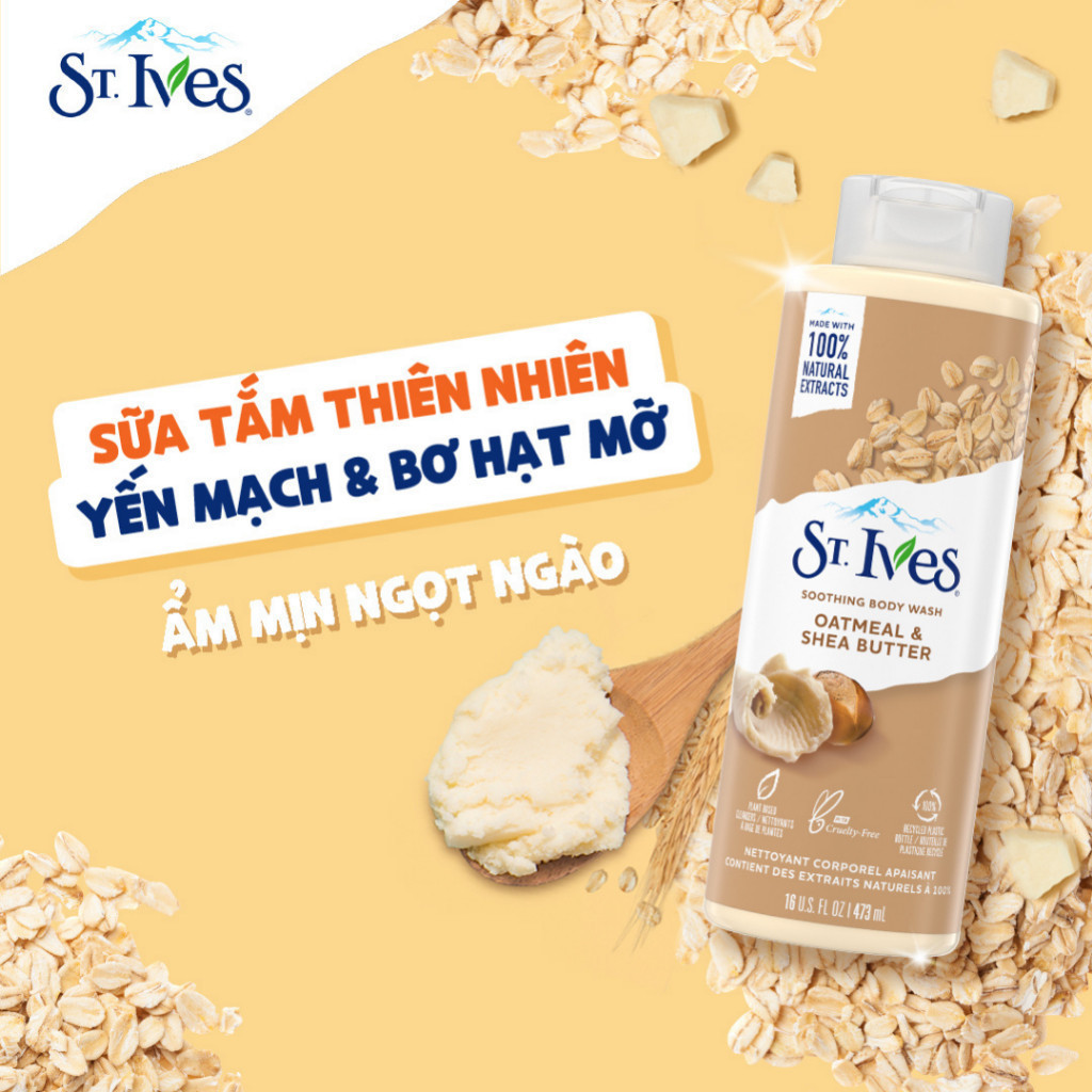 Sữa tắm St.ives Yến Mạch và Bơ 450ml