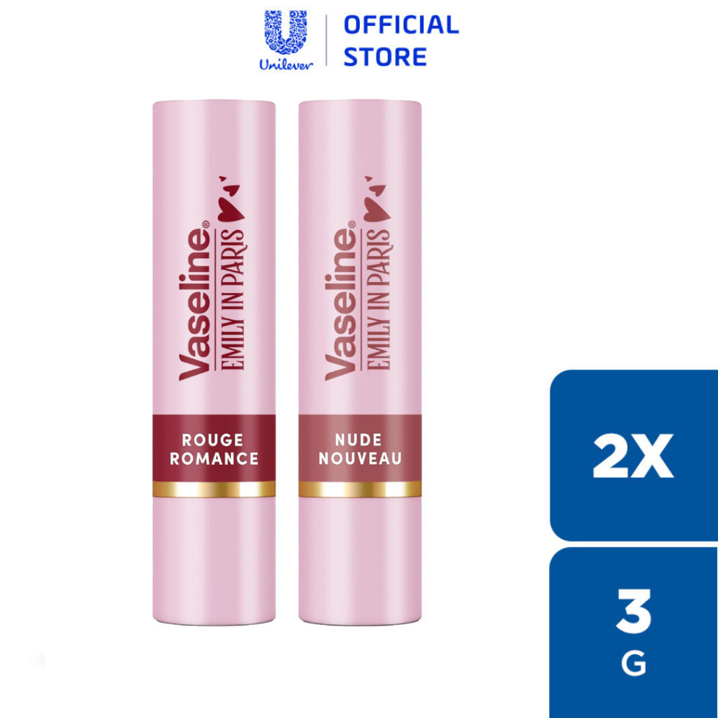 [Mua 2 giảm 50%] Combo 2 Son màu dưỡng môi Vaseline Emily In Paris 3g x 2 (Tùy chọn)