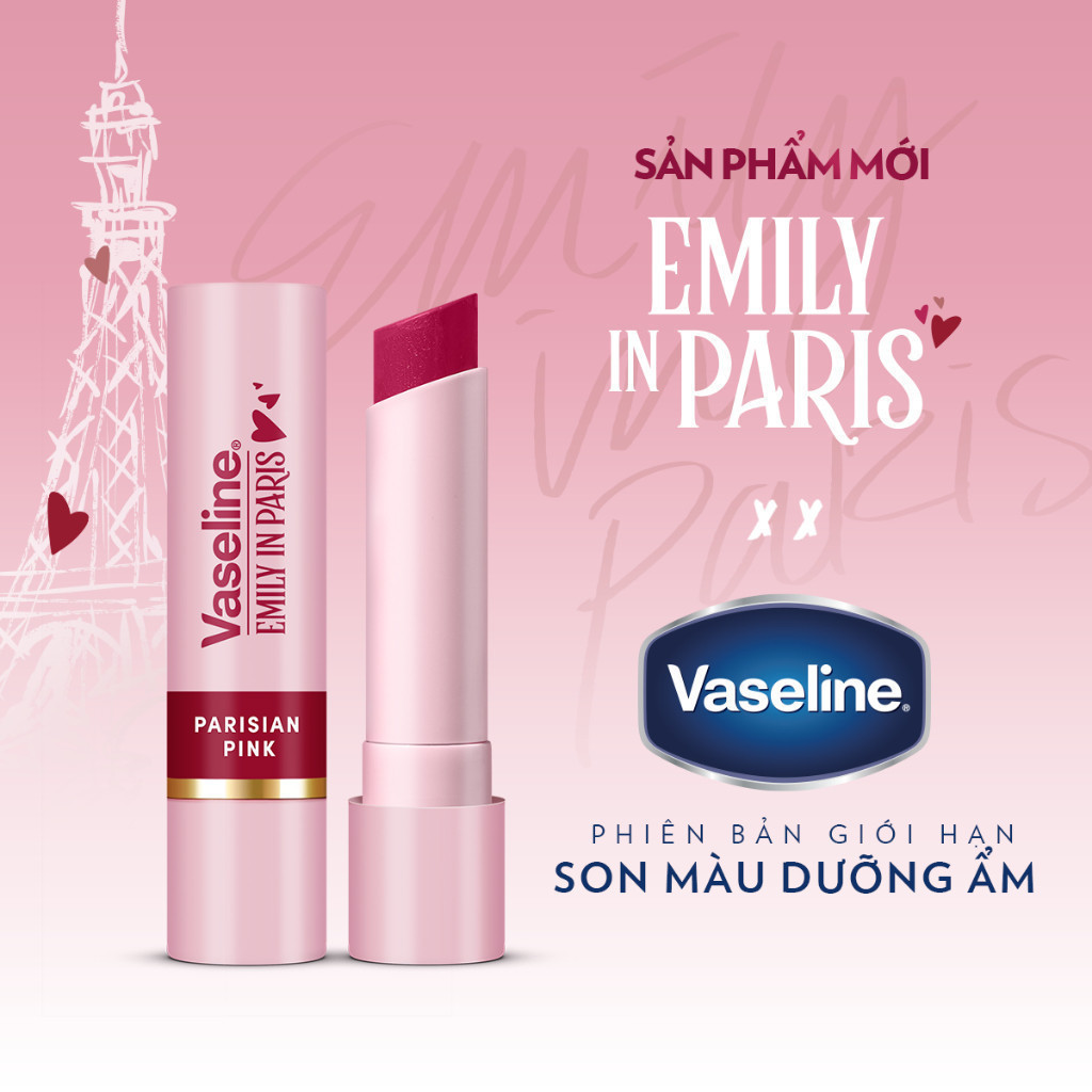 [New] Combo 2 Son dưỡng môi Vaseline Emily Paris 3g (Paris Parisian x2)