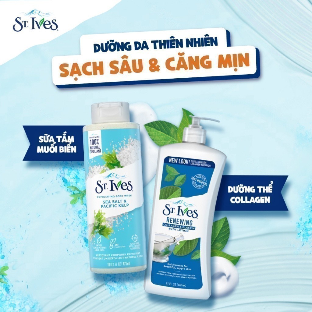 Ảnh Combo Sữa tắm và Sữa dưỡng thể ST.IVES (650ML + 621ML) (Tuỳ chọn) 4