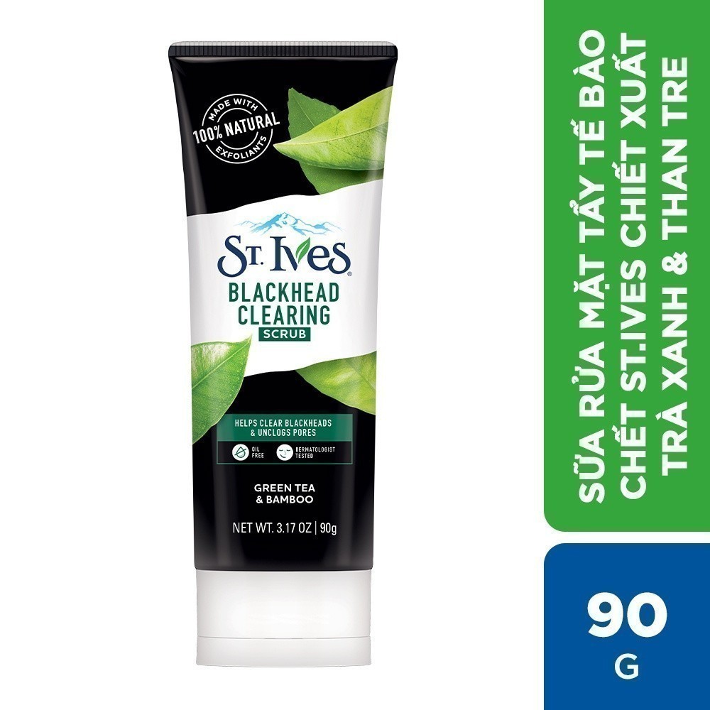 Ảnh Sữa rửa mặt tẩy tế bào da chết St.Ives chiết xuất Trà xanh & Than Tre 90G 3
