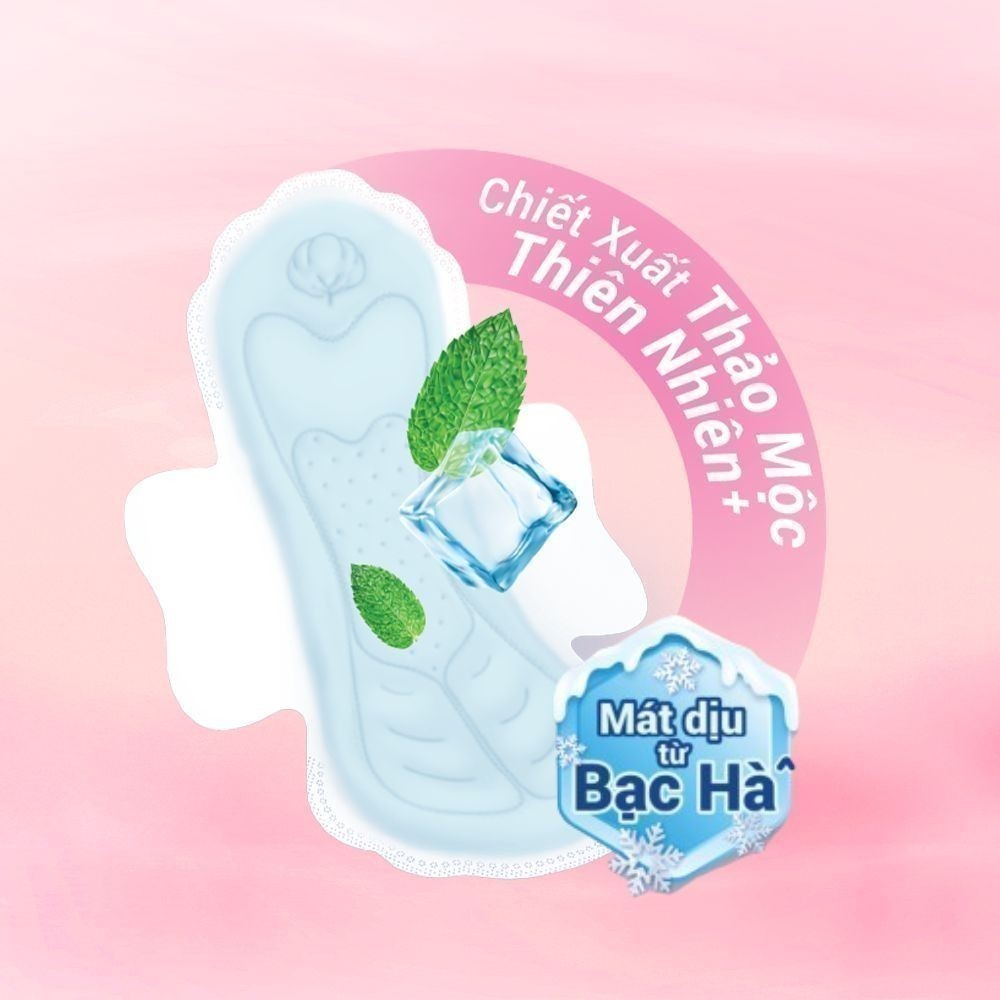 Ảnh Combo 8 gói Băng vệ sinh Molped thiên nhiên Mát lạnh có cánh (GÓI 8 MIẾNG) 2