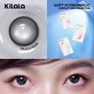 Kính áp tròng Kilala màu đen Black Pearl  lens cận 1 ngày DIA 14.2mm có độ (0-8) 2 chiếc & 10 chiếc