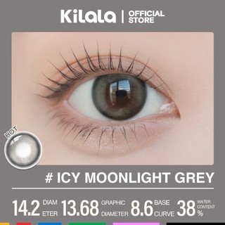 【Deal ưu đãi】Kính áp tròng Kilala màu xám Icy Moonlight Grey lens cận 6 tháng DIA 14.2mm có độ (0-8) 1 cặp