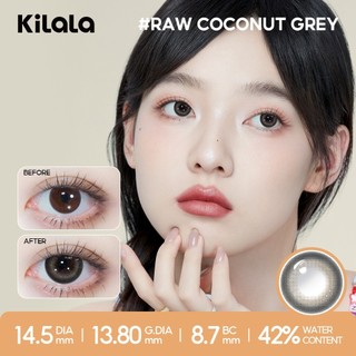 10 chiếc Kính áp tròng Kilala lens 1 ngày màu xám Ice Peach Grey / Ice Oolong Brown/Raw Coconut Grey  DIA 14.5mm 14.2mm 14.0 mmcó độ (0-8)