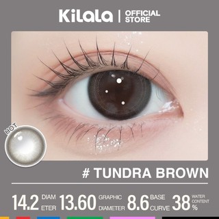 Kính áp tròng Kilala màu nâu Yay Tundra Brown lens cận 1 tháng DIA 14.2mm có độ (0-8) 1 cặp