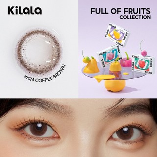 【Deal ưu đãi】Kính áp tròng Kilala màu nâu K24 Coffee Brown lens cận 6 tháng DIA 14.2mm có độ (0-8) 1 cặp