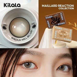 【Deal ưu đãi】Kính áp tròng Kilala màu nâu Medium Well Brown lens cận 6 tháng DIA 14.2mm có độ (0-8) 1 cặp