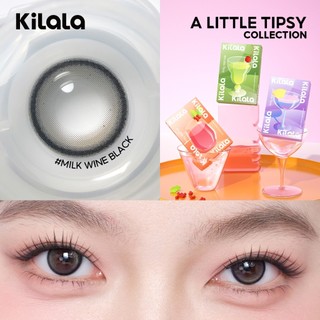 【Deal ưu đãi】Kính áp tròng Kilala màu đen Milk Wine Black lens cận 6 tháng DIA 14.2mm có độ (0-8) 1 cặp
