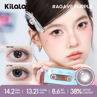 【Deal ưu đãi】Kính áp tròng Kilala màu tím Agave Purple lens cận 6 tháng DIA 14.2mm có độ (0-8) 1 cặp