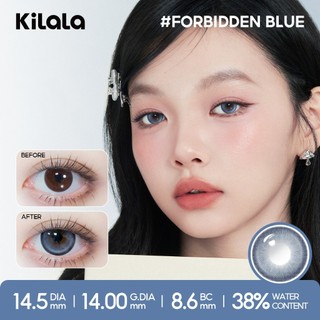 Kính áp tròng Kilala màu lam Forbidden Blue lens cận 6 tháng DIA 14.5mm có độ (0-8) 1 cặp