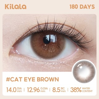 【Deal ưu đãi】Kính áp tròng Kilala màu nâu Cat Eye Brown lens cận 6 tháng DIA 14.0mm có độ (0-8) 1 cặp