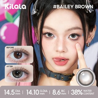 Kính áp tròng Kilala màu nâu Bailey Brown DIA 14.5mm lens cận 6 tháng có độ (0-8) 1 cặp