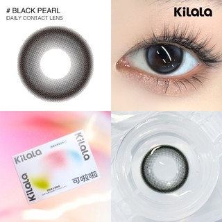 10 chiếc Kính áp tròng Kilala lens 1 ngày màu đen Black Pearl DIA 14.2mm có độ (0-8)