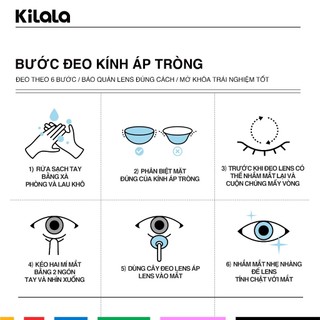 Kính áp tròng Kilala màu nâu Lighthouse Brown lens cận 1 tháng DIA 14.2mm có độ (0-8) 1 cặp