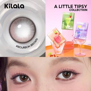 【Deal ưu đãi】Kính áp tròng Kilala màu nâu Bourbon Brown DIA 14.2mm lens cận 6 tháng có độ (0-8) 1 cặp