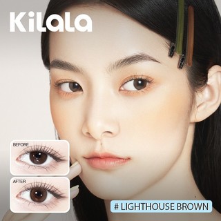 Kính áp tròng Kilala màu nâu Lighthouse Brown lens cận 1 tháng DIA 14.2mm có độ (0-8) 1 cặp