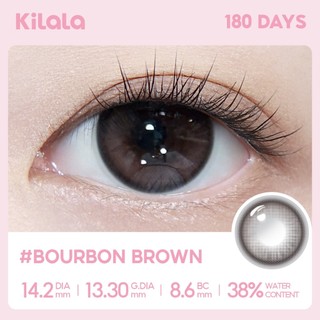 【Deal ưu đãi】Kính áp tròng Kilala màu nâu Bourbon Brown DIA 14.2mm lens cận 6 tháng có độ (0-8) 1 cặp