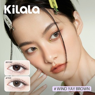 Kính áp tròng Kilala màu nâu Wind Yay Brown lens cận 6 tháng DIA 14.2mm có độ (0-8) 1 cặp