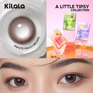 Kính áp tròng Kilala màu nâu White Peach Brown DIA 14.5mm lens cận 6 tháng có độ (0-8) 1 cặp