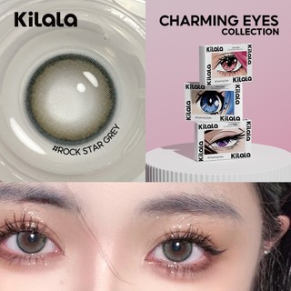 【Deal ưu đãi】Kính áp tròng Kilala màu xám Rock Star Grey lens cận 6 tháng DIA 14.2mm có độ (0-8) 1 cặp