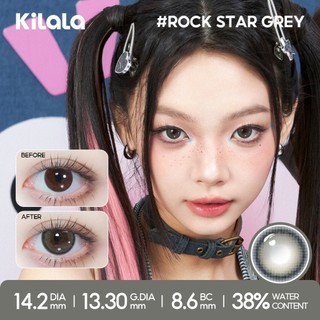【Deal ưu đãi】Kính áp tròng Kilala màu xám Rock Star Grey lens cận 6 tháng DIA 14.2mm có độ (0-8) 1 cặp