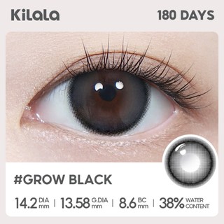 【Deal ưu đãi】Kính áp tròng Kilala màu đen Grow Black lens cận 6 tháng DIA 14.2mm có độ (0-8) 1 cặp