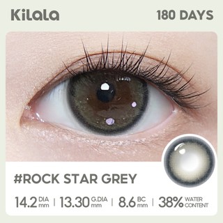 【Deal ưu đãi】Kính áp tròng Kilala màu xám Rock Star Grey lens cận 6 tháng DIA 14.2mm có độ (0-8) 1 cặp