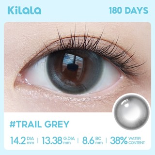 Kính áp tròng Kilala màu xám Trail Grey DIA 14.2mm lens cận 6 tháng có độ (0-8) 1 cặp