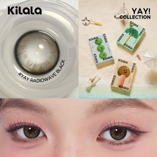 Kính áp tròng Kilala màu đen Yay Radiowave Black lens cận 6 tháng DIA 14.2mm có độ (0-8) 1 cặp