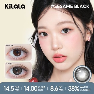 Kính áp tròng Kilala màu nâu Shirley Brown DIA 14.2mm  lens cận 6 tháng có độ (0-8) 1 cặp