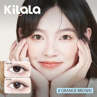 10 chiếc Kính áp tròng Kilala lens 1 ngày màu nâu Orange Brown DIA 14.2mm màu xám Felinae Grey DIA 14.5mm có độ (0-8)