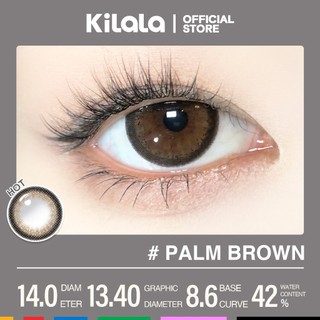 10 chiếc Kính áp tròng Kilala lens 1 ngày màu nâu Palm Brown DIA 14.0mm có độ (0-8)