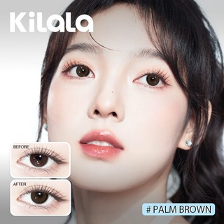 10 chiếc Kính áp tròng Kilala lens 1 ngày màu nâu Palm Brown DIA 14.0mm có độ (0-8)