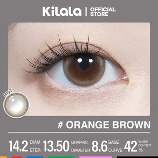 10 chiếc Kính áp tròng Kilala lens 1 ngày màu nâu Orange Brown DIA 14.2mm màu xám Felinae Grey DIA 14.5mm có độ (0-8)