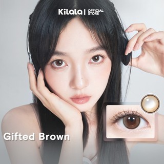 Kính áp tròng Kilala màu xám Gifted Grey và màu nâu Gifted Brown DIA 14.0mm lens cận 1 ngày có độ (0-8) 2 chiếc