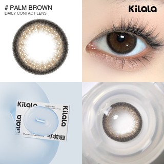 10 chiếc Kính áp tròng Kilala lens 1 ngày màu nâu Palm Brown DIA 14.0mm có độ (0-8)