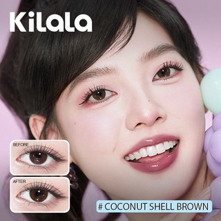 【Deal ưu đãi】Kính áp tròng Kilala màu nâu Coconut Shell Brown lens cận 6 tháng DIA 14.2mm có độ (0-8) 1 cặp