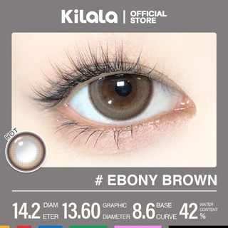 10 chiếc Kính áp tròng Kilala lens 1 ngày màu nâu Twinkle Brown DIA 14.5mm Ebony Brown DIA 14.2mm có độ (0-8)