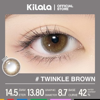 10 chiếc Kính áp tròng Kilala lens 1 ngày màu nâu Twinkle Brown DIA 14.5mm Ebony Brown DIA 14.2mm có độ (0-8)