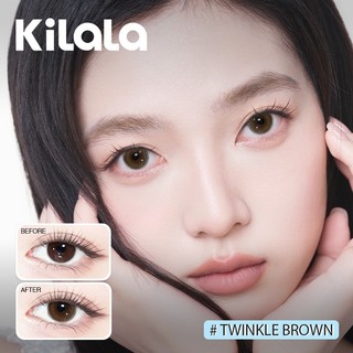 10 chiếc Kính áp tròng Kilala lens 1 ngày màu nâu Twinkle Brown DIA 14.5mm Ebony Brown DIA 14.2mm có độ (0-8)