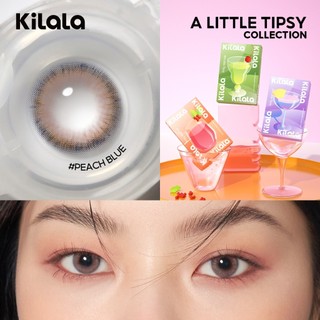 【Deal ưu đãi】Kính áp tròng Kilala màu lam Peach Blue lens cận 6 tháng DIA 14.2mm có độ (0-8) 1 cặp