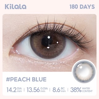 【Deal ưu đãi】Kính áp tròng Kilala màu lam Peach Blue lens cận 6 tháng DIA 14.2mm có độ (0-8) 1 cặp