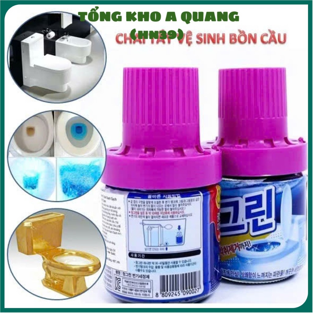 Chai Thả Toilet Tiện Dụng Sạch Tức Thì,Chai Tẩy Bồn Cầu Tím Hàn Quốc - LỌ THẢ BỒN TOILET KHỬ MÙI CHỐNG BÁM CẶN HIỆU QUẢ
